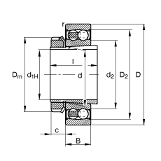 {(dio)S 2207-K-2RS-TVH-C3 + H307, (j) DIN 630  DIN 5415 (bio)(zhn)Ҫߴ, F׺;oףɂ(c)ܷ