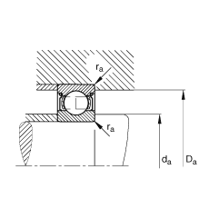 S 6005-2Z,  DIN 625-1 ˜ʵҪߴ, ɂg϶ܷ